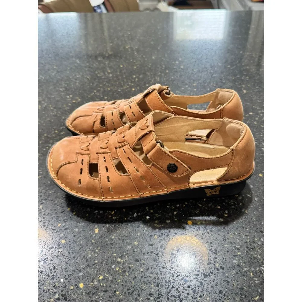 Alegria Pesca Cognac Sandals.